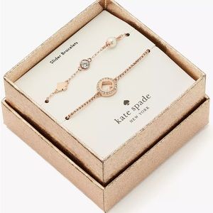 Spot the spade Kate Spade rose gold slider bracelets